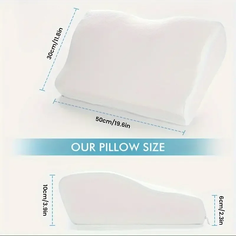 Orthotic Memory Foam Pillow for Neck and Cervical Support - Ideal for Back, Belly, and Side Sleepers Neck Protection