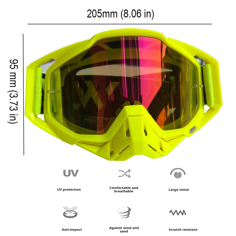 WJL Occhiali da motocross Occhiali da sole da moto Uomo MTB ATV Maschera Protezione antivento Sci Ciclismo Occhiali da corsa fuoristrada