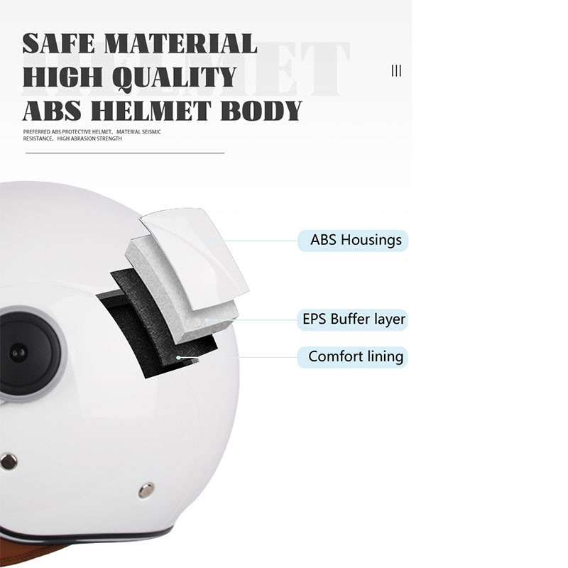 DOT certification Protective helmet Dual Lens Vintage Helmets Four Seasons Racing Half Helmet