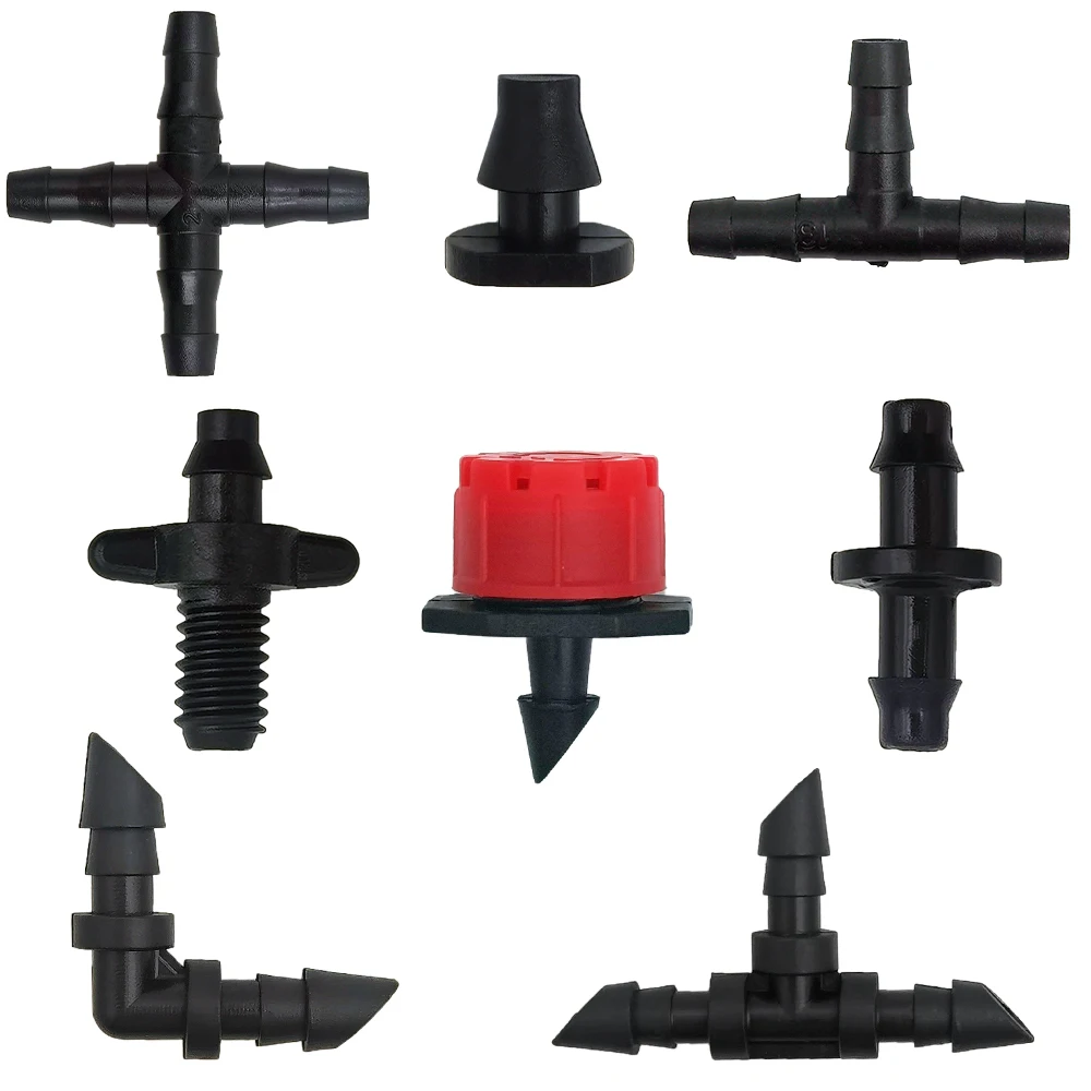 50pcs 가시 커넥터 관개 피팅 물방울 관개 가시 커넥터 꽃 냄비 정원 잔디 5에 대 한 4/7mm 튜브 피팅