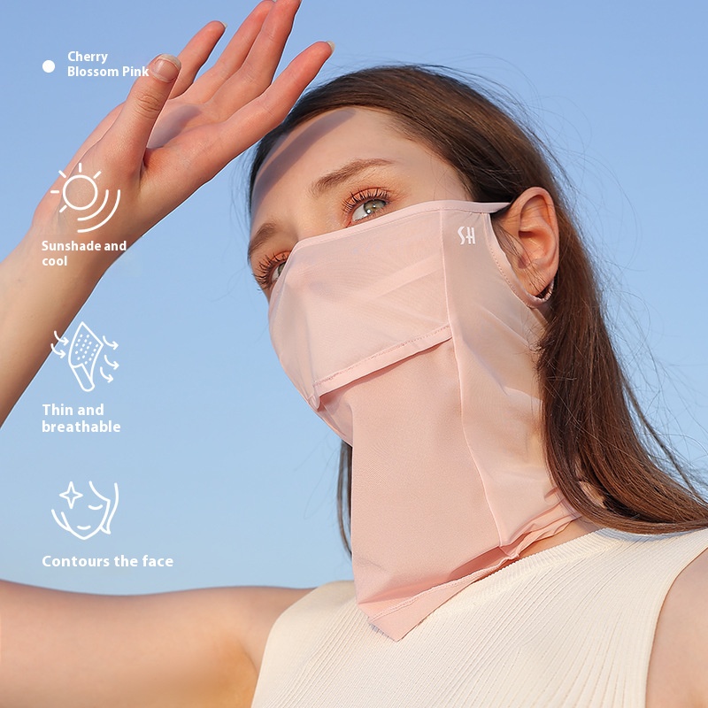 Женская летняя охлаждающая маска для лица из ледяного шелка, гетры для шеи, защита от УФ-солнца для езды на велосипеде, рыбалки на открытом воздухе