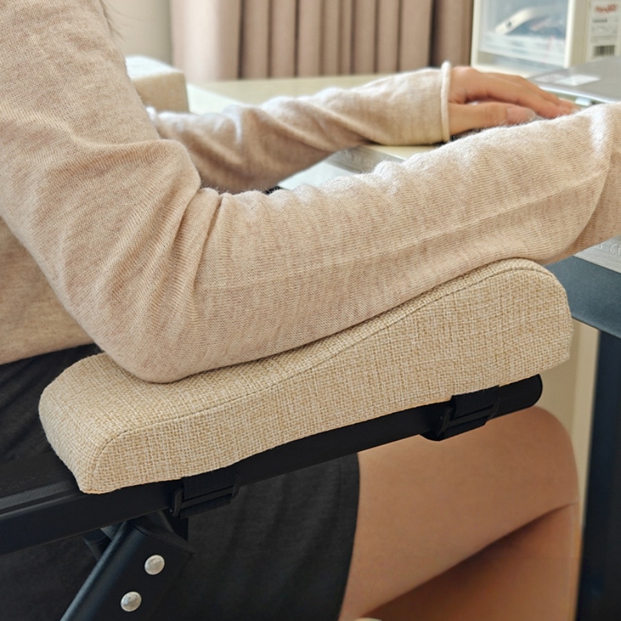 Set of 2 Memory Foam Armrest Cushions for Office/Wheelchair/Gaming Chairs - Ergonomic Pressure Relief