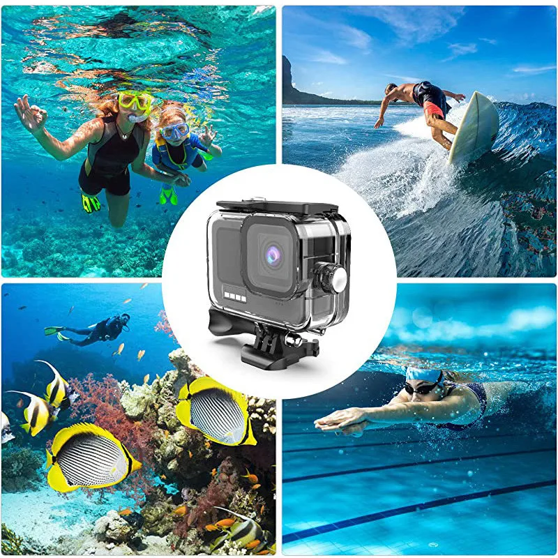 Custodia impermeabile 60M per GoPro Hero 13 12 11 10 9 Custodia subacquea per Go Pro Hero 9 10 11 12 13 Accessori