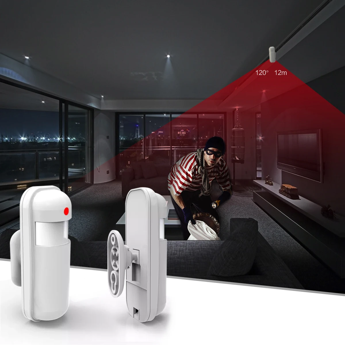 433MHz Cảm Biến Chuyển Động Không Dây Mini Hồng Ngoại PIR Báo Cho Nhà Báo Động Chống Trộm Báo Động An Ninh Bộ Dụng Cụ