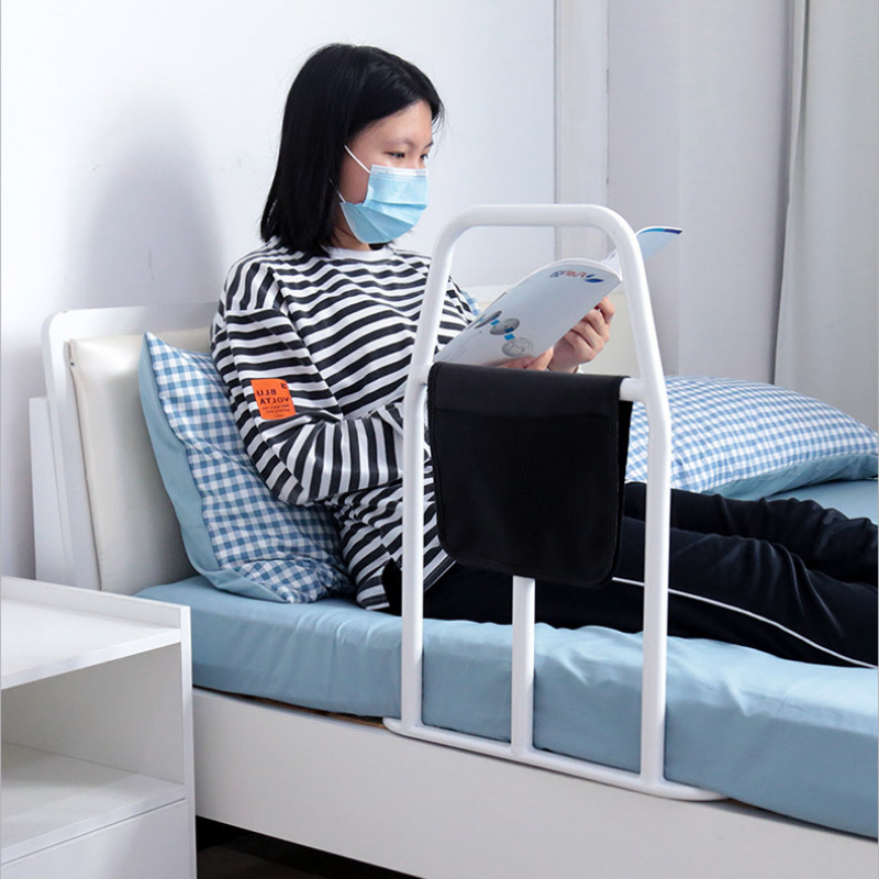 High Carbon Steel Bedside Rail Stable No-Drill Anti-Fall Support Ideal for Elderly and Pregnant Women to Get Up Safely