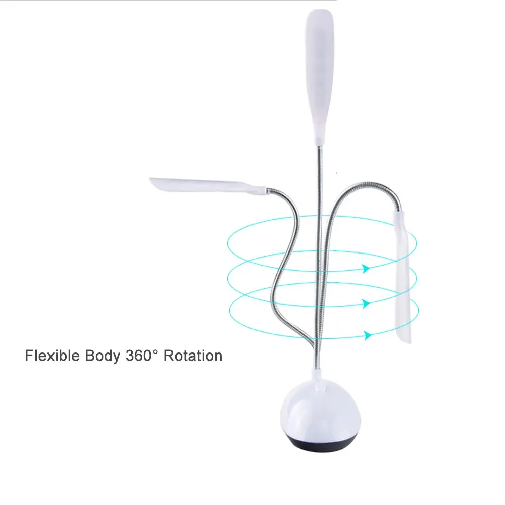 Luz LED de escritorio, lámpara de lectura con protección ocular, lámpara alimentada por batería AAA, luz nocturna creativa plegable para leer, estudiar y dormitorio
