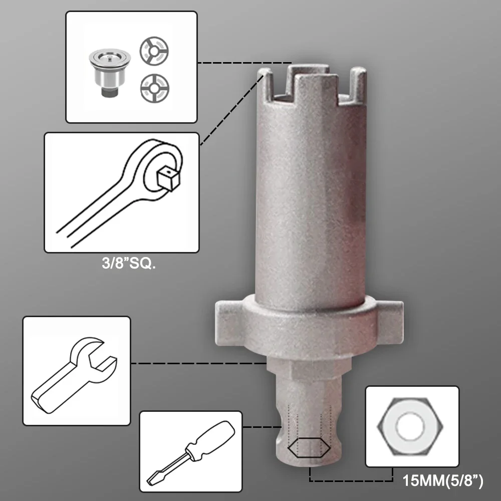 14 In 1 อ่างล้างจานก๊อกน้ําประแจประปาซ่อมเครื่องมือ Anti-SLIP Handle Double HEAD ประแจห้องน้ําประปาเครื่องทําน้ําอุ่น Spanner เครื่องมือ