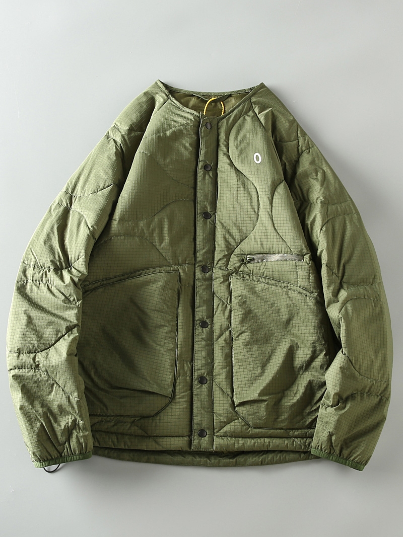 Jaqueta Masculina com Gola Redonda, Casaco Acolchoado Estilo Japonês, Moda Jovem, Impermeável e à Prova de Vento, Casaco com ...