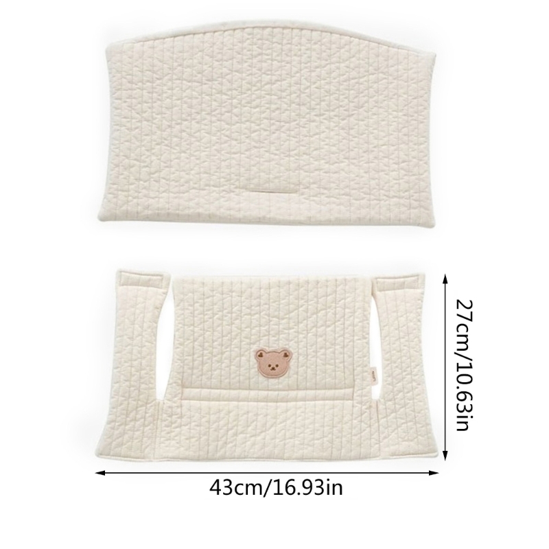 Non-Slip Baby High Chair Almofada, Cartoon Bear, Cadeira de jantar Back Support, Soft Pad for Stokke Chair