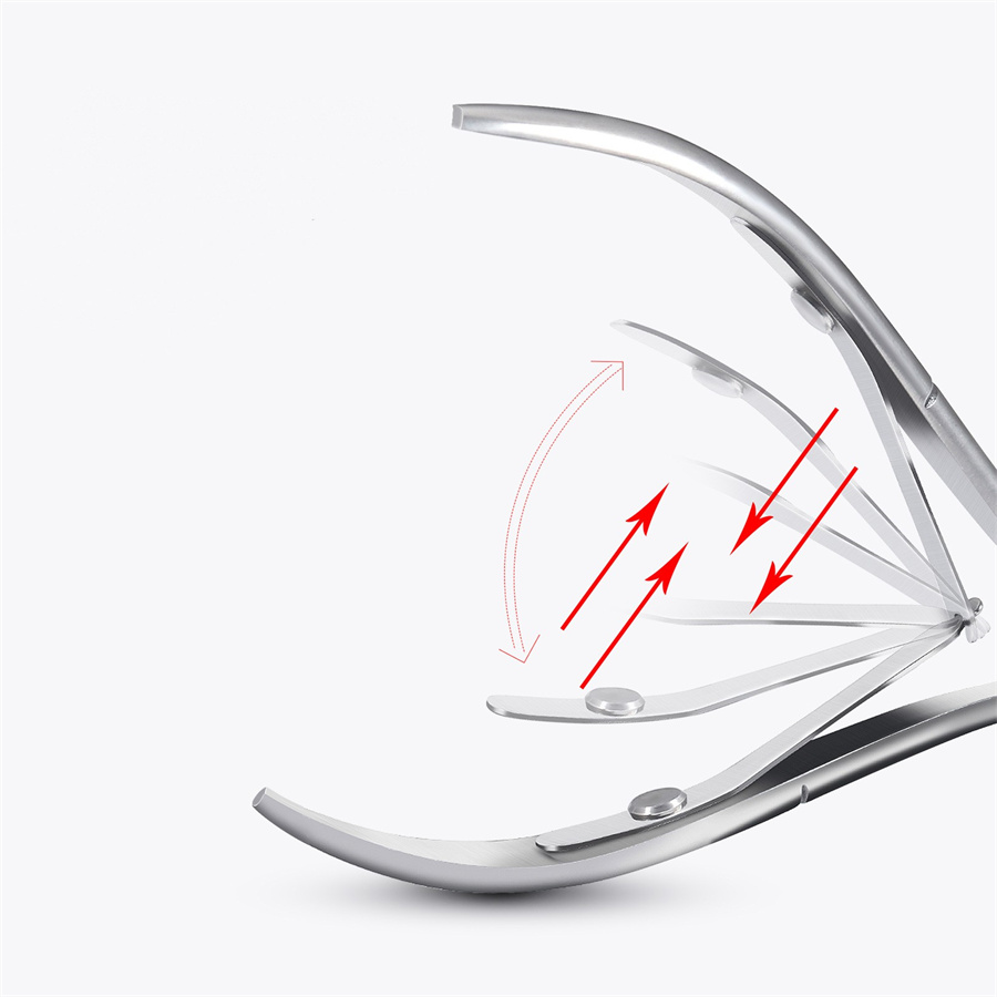 กรรไกรตัดหนังสำหรับทำเล็บ1ชิ้นกรรไกรตัดชุดตัดแต่งเล็บสแตนเลสที่กำจัดผิวหนังที่ตายแล้วเล็บเท้าคีมจะงอยปากนกอินทรี