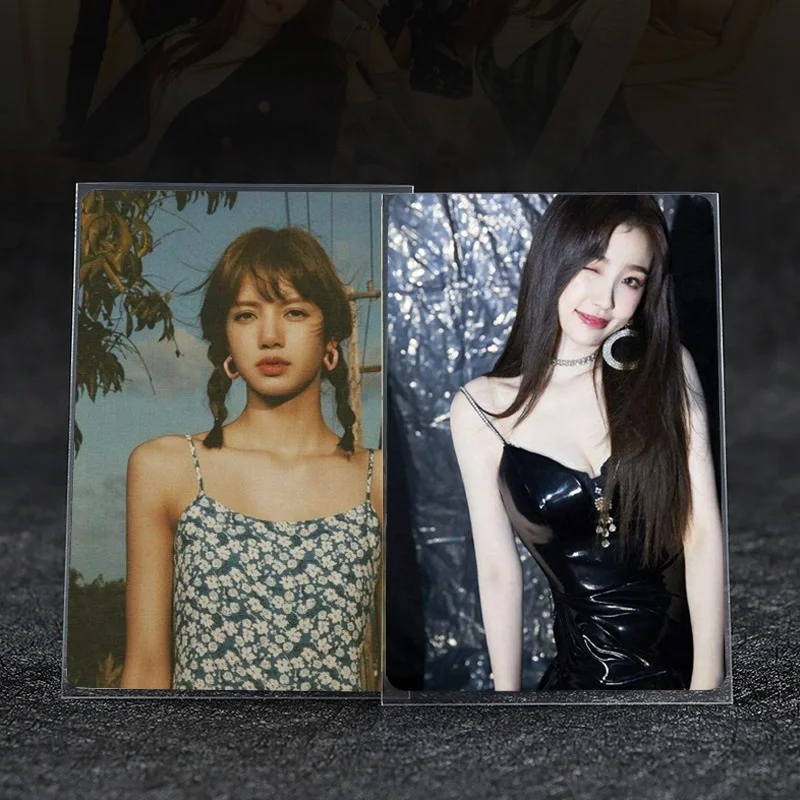 50pcs 울트라 클리어 한국 Kpop 카드 슬리브 산성 무료 Cpp 카드 커버 3 인치 포토 카드 홀로그램 보호 필름 앨범 팝콘 카드