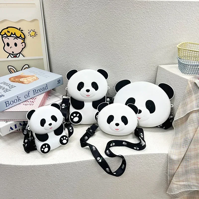 Cute Children Shoulder Bag Silicone Bag Cartoon Panda Girl Wallet Purse and Handbags Crossbody Bags Сумка Женская Bolsos 2024