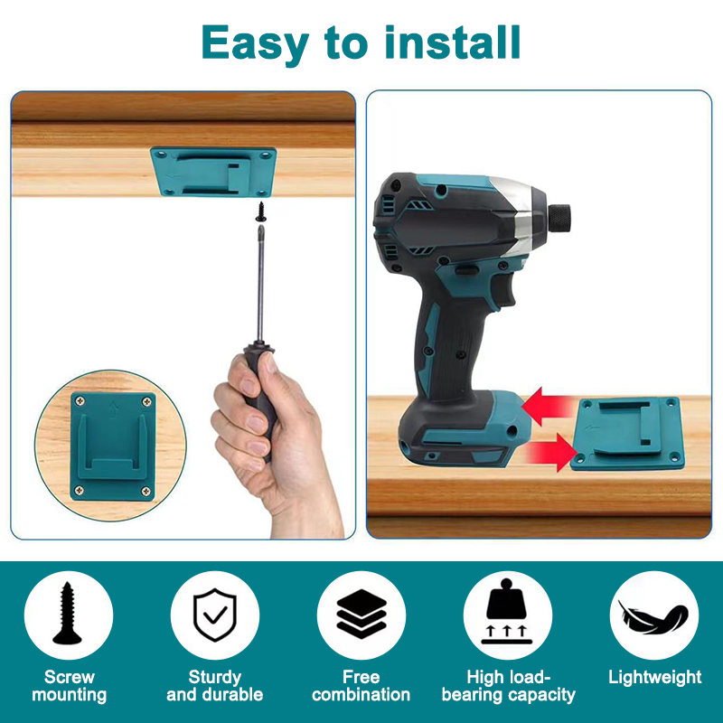 5 パックバッテリー収納ラックマキタ 14.4V 18V リチウムイオンバッテリーツールマシンホルダー収納ラック壁マウントブラケット固定