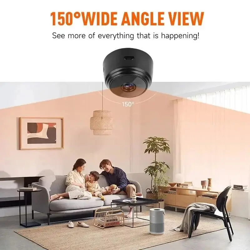 A9 HD WiFi Smart Surveillance Camera Wireless Home Security Monitor Sensor Camcorder with Safety Video Streaming
