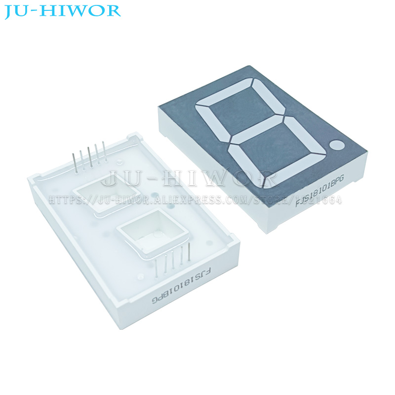 10 Stück 1,8 Zoll 10 Pins 1 Ziffern Bit 7 Segment Jade grüne LED-Digitalanzeige Digitron 18101AGG 18101BGG Gemeinsame Anode Kathode C-C