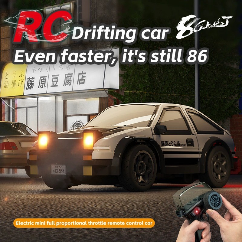 1:64 Desktop RC Drift Auto 2.4G High-Speed Racewagen Vierwielige Mini Desktop Afstandsbediening Auto Elektrisch speelgoed voor game party gift