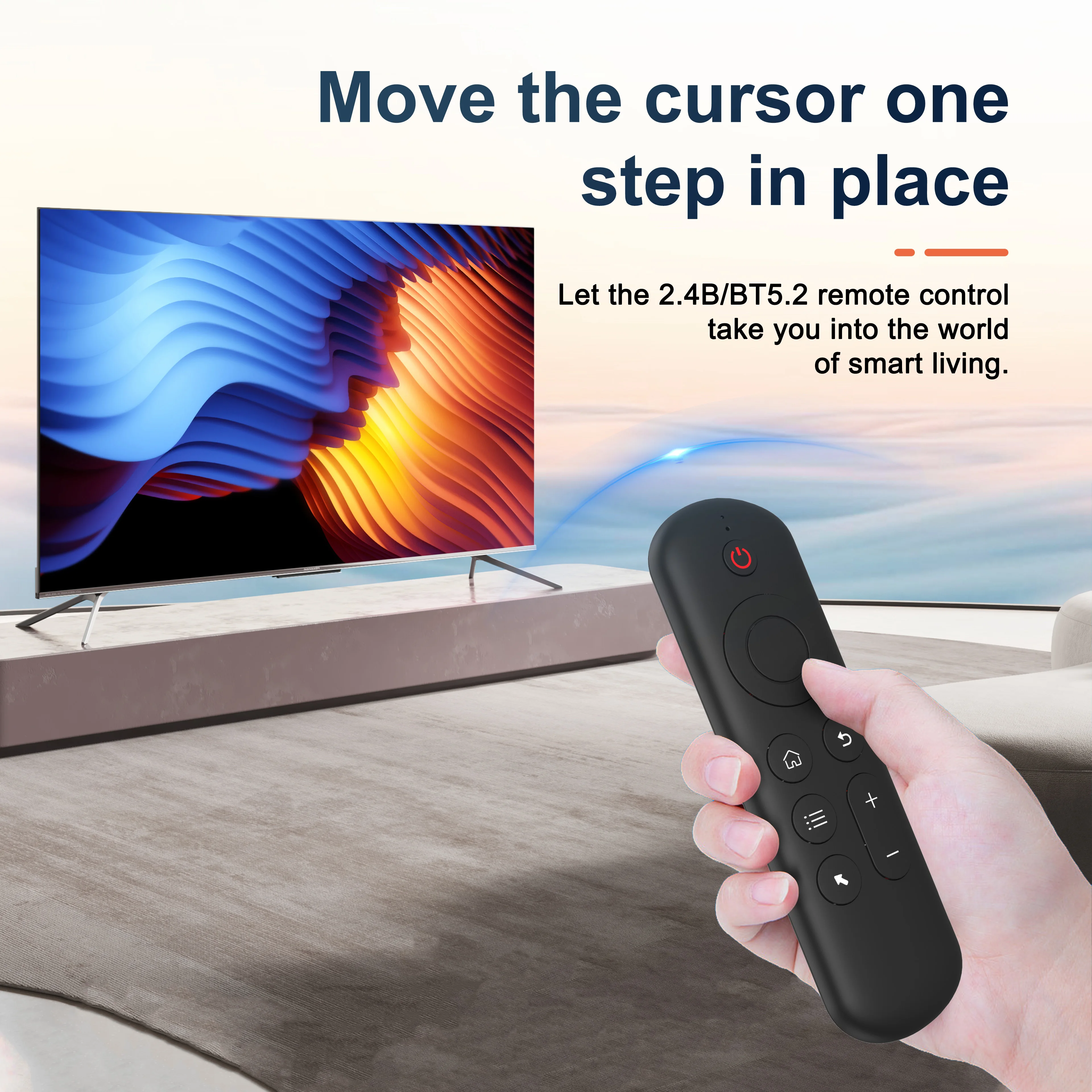 2.4g bt 5.2 controle remoto sem fio giroscópio air mouse 7 cores backlight receptor usb mini teclado para android smart tv box pc