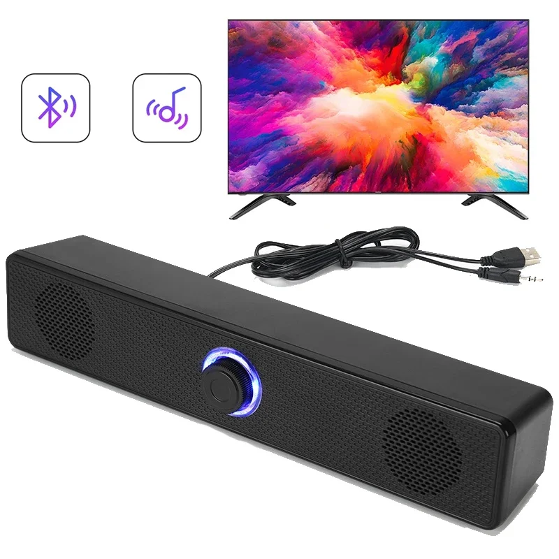 Cine en casa, altavoces Bluetooth, paneles de audio con cable y inalámbricos alimentados por USB, TV, PC, computadora portátil, sistema de juegos de audio 3D