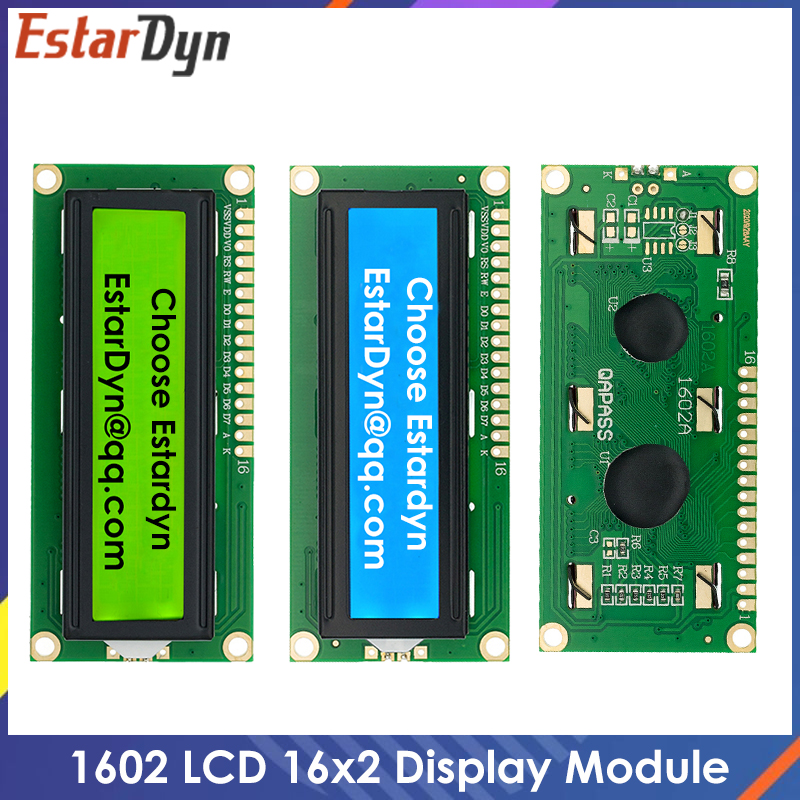 Módulo LCD LCD1602 1602 pantalla azul/amarilla verde pantalla LCD de 16x2 caracteres PCF8574T PCF8574 interfaz IIC I2C 5V para arduino