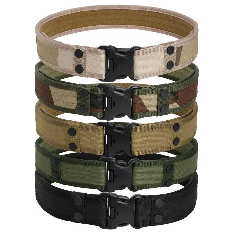 1 pz cintura da combattimento stile militare cintura tattica a sgancio rapido cintura di tela da uomo facile e confortevole alla moda allenatore in vita all'aperto