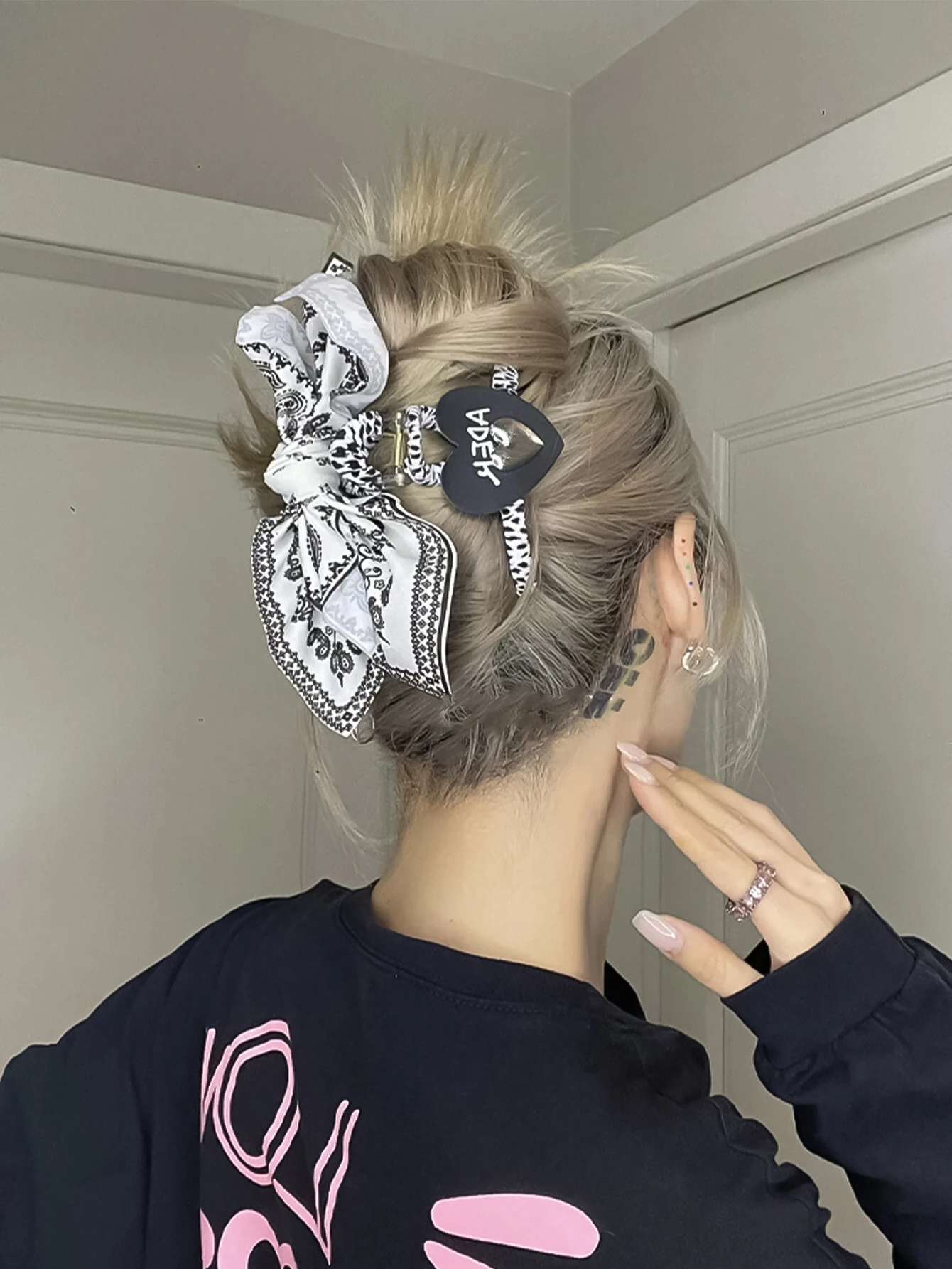 สไตล์โบฮีเมียนผม Claw Cashew Paisley Shark คลิปขนาดใหญ่คลิปผม Boho วันหยุด Headwear ผู้หญิงอุปกรณ์เสริมผม