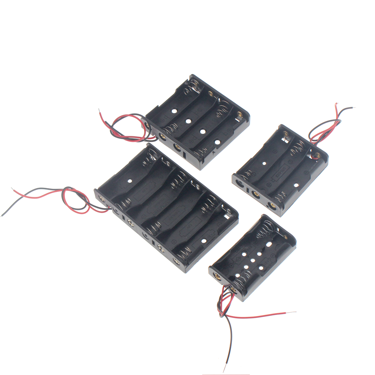カバーとスイッチ付きの防水バッテリーボックス,4つのaaボックス,スイッチ付き,dipont xh2.54 dc,1x 2x 3x 4x 6x 8x