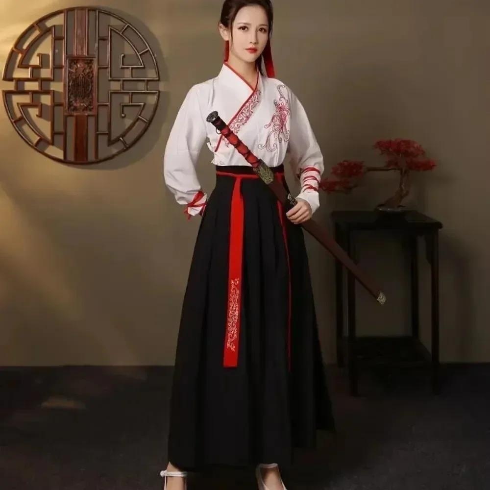 Chinese Hanfu Jurk Vrouwen Kleding Vintage Etnische Stijl Mode Kleding Elegante Streetwear Casual Chinese Traditionele Jurk Mannen