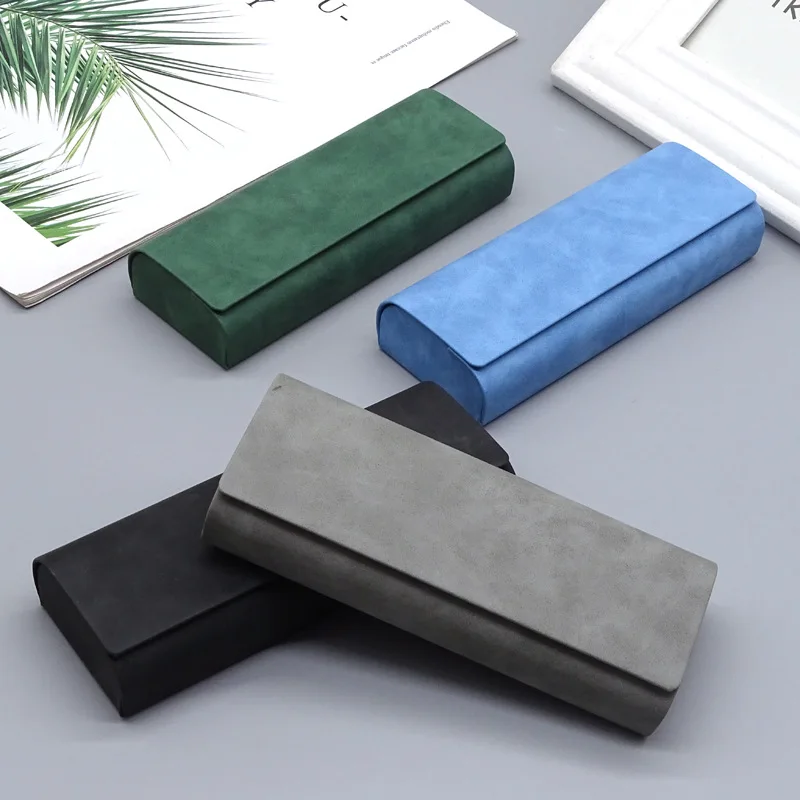 Funda protectora de cuero PU para gafas, bolsa de almacenamiento portátil duradera, soporte para gafas, funda protectora para gafas, 1 ud.