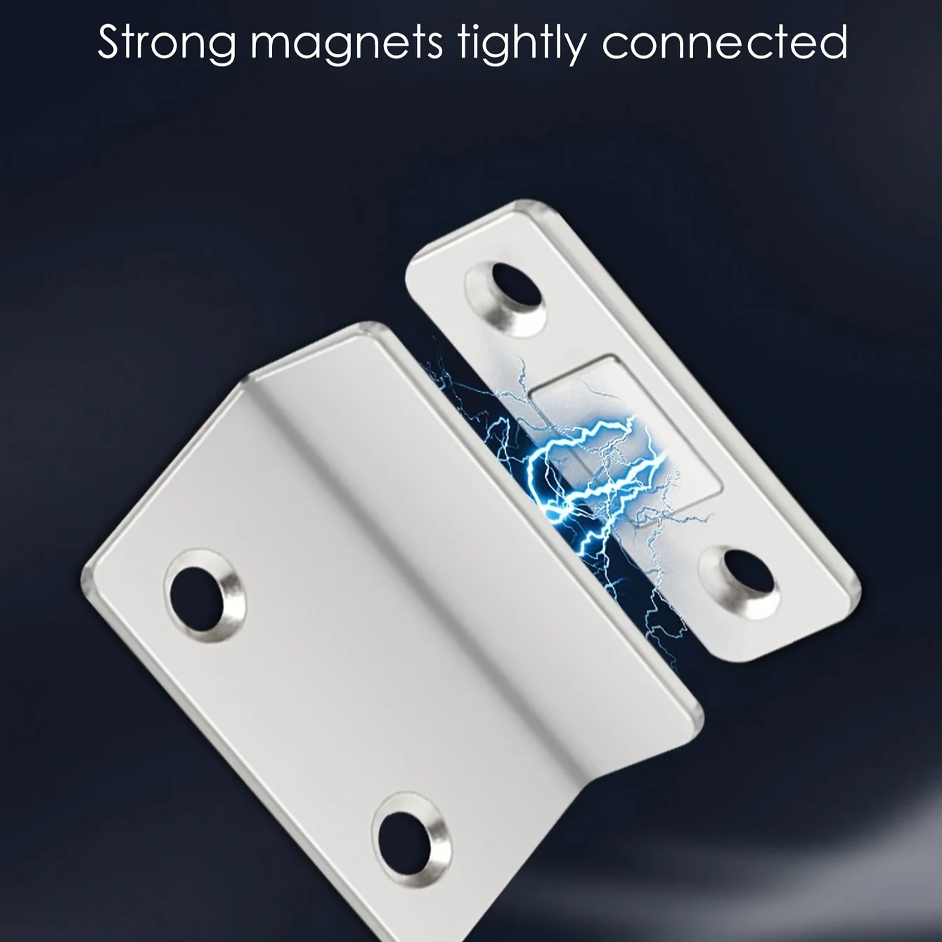 1pair Magnetic Door Catch Latch-Invisible Strong Adhesion, Drill-Free Mount, Seamless Release- Ideal for Cabinets, Sliding Doors
