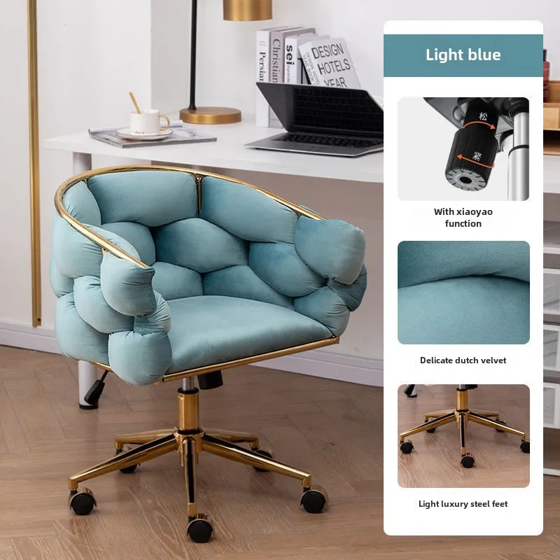 Computerstoel, Scandinavisch, lichte luxe, high-end, hefbare internet beroemdheid manicure, katrol, slaapkamer, meisje, make-up kruk