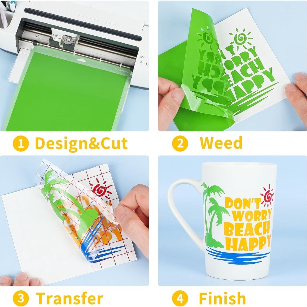 Tapis de découpe en PVC 12 pouces x 12 pouces, pour Cricut Maker Explorer, papier de bricolage multifonctionnel et Durable, planche de gravure artistique artisanale, tampon de couture