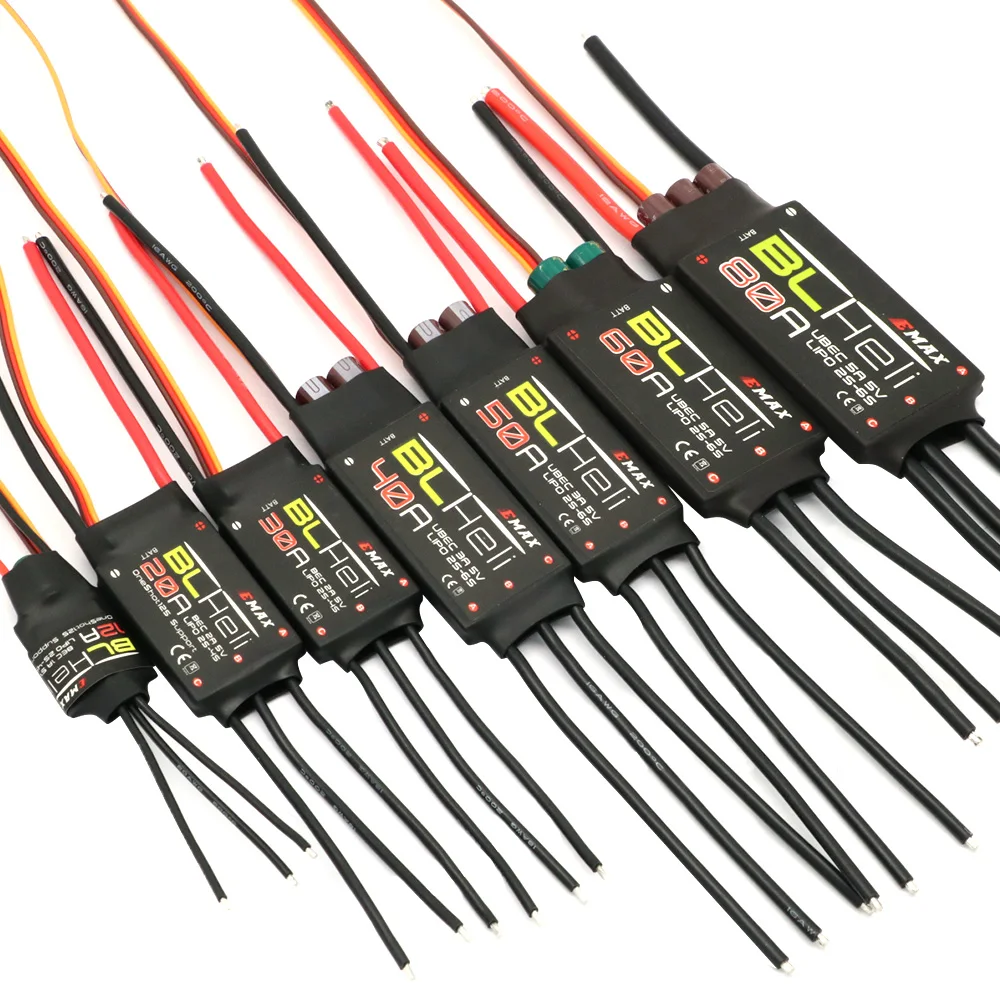 EMAX BLHeli 80A 60A 50A 40A 30A 20A 12A ESC สําหรับ RC Multirotor เครื่องบิน FIXED-Wing FPV Racing Drone QAV250 QAV210 ชิ้นส่วน DIY