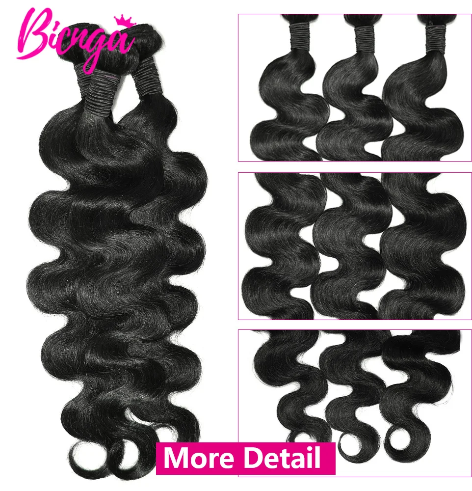 28 30 32 polegada onda do corpo pacotes de cabelo humano com fechamento 2x6 parte média fechamento do laço com pacotes de cabelo cru brasileiro para mulher