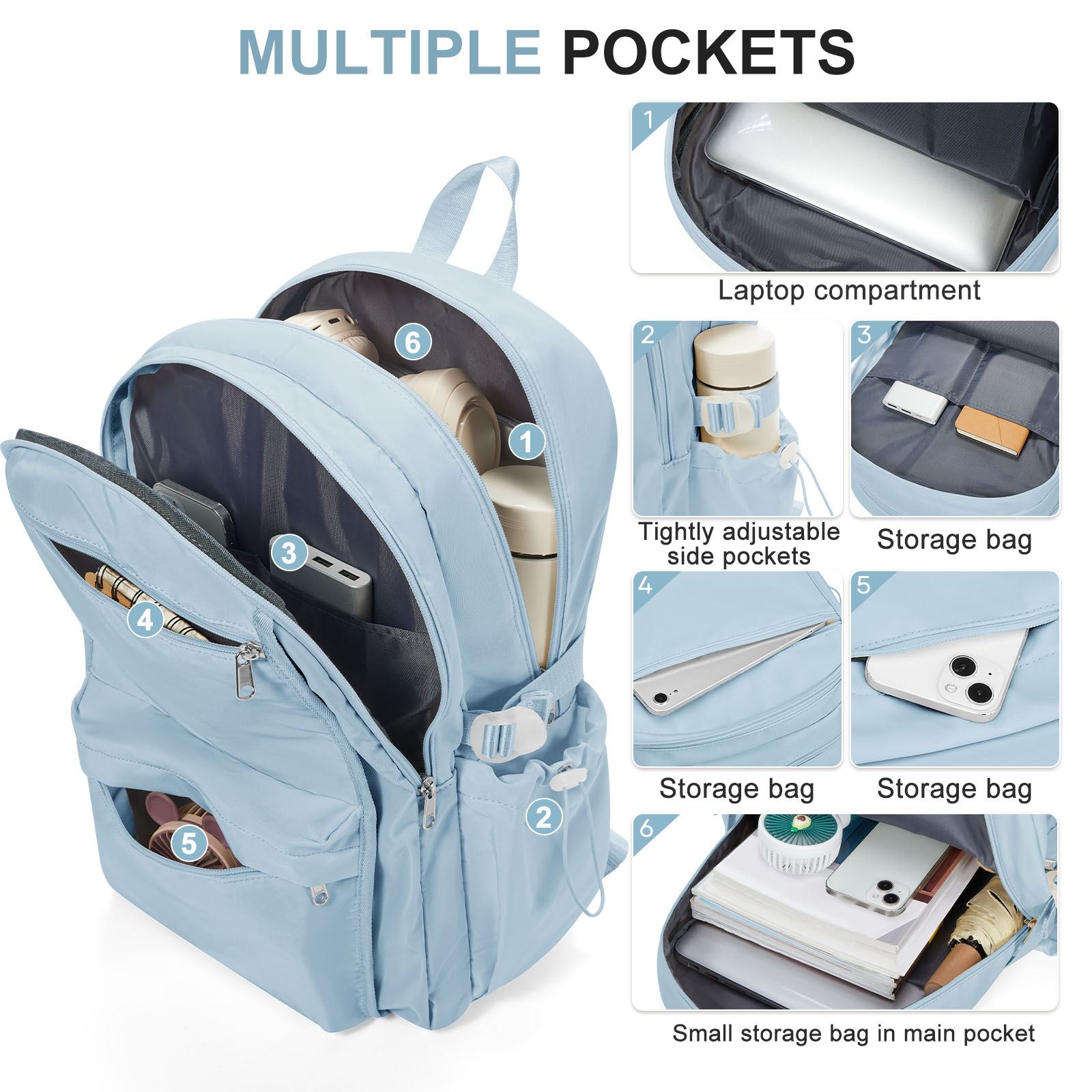 Large Capacity Waterproof University School Bags for Girls Nylon Laptop Bag Casual Schoolbag Women Daily School Backpacks Travel