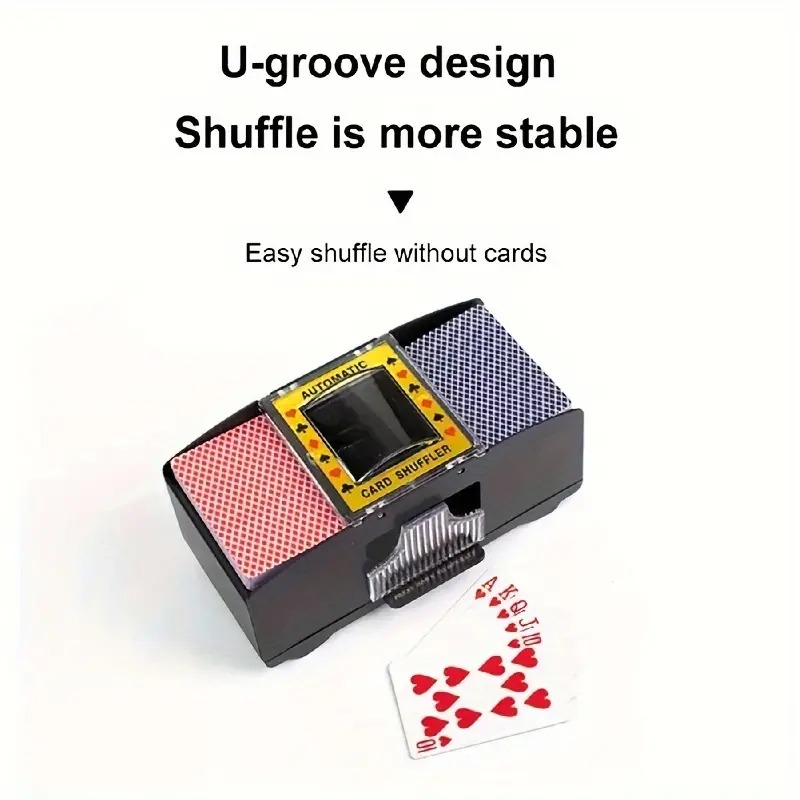 Automatische Poker Card Shuffler Bordspellen Op batterijen werkende speelkaarten voor Shuffle 2-deck Automatische handslinger Thuiskaartspellen
