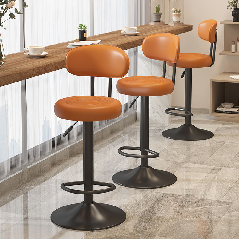 ‌360° Swivel Bar Stool, Height Adjustable Counter Chair, Multi-Color Home Bar Stool, Ergonomic Reception Desk Chair