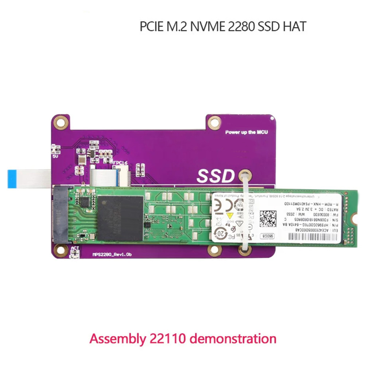 PCIE M.2 NVME 2280 2230 2242 Gen3 SSD topi ekspansi papan + casing untuk Raspberry Pi 5