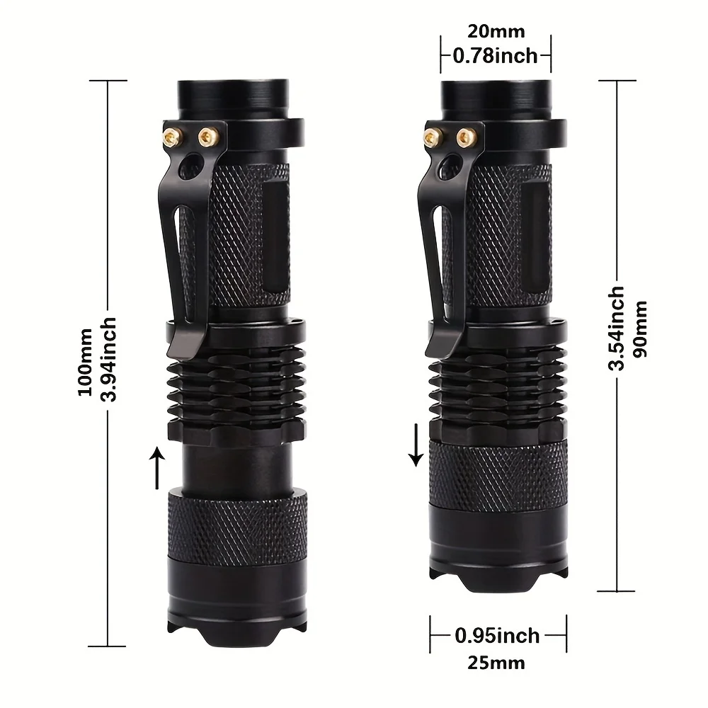 ไฟฉาย LED UV 395nm Mini ไฟฉายอัลตราไวโอเลตสีม่วงโคมไฟกันน้ํา 3 โหมดอลูมิเนียมสําหรับ Marker Checker Detection