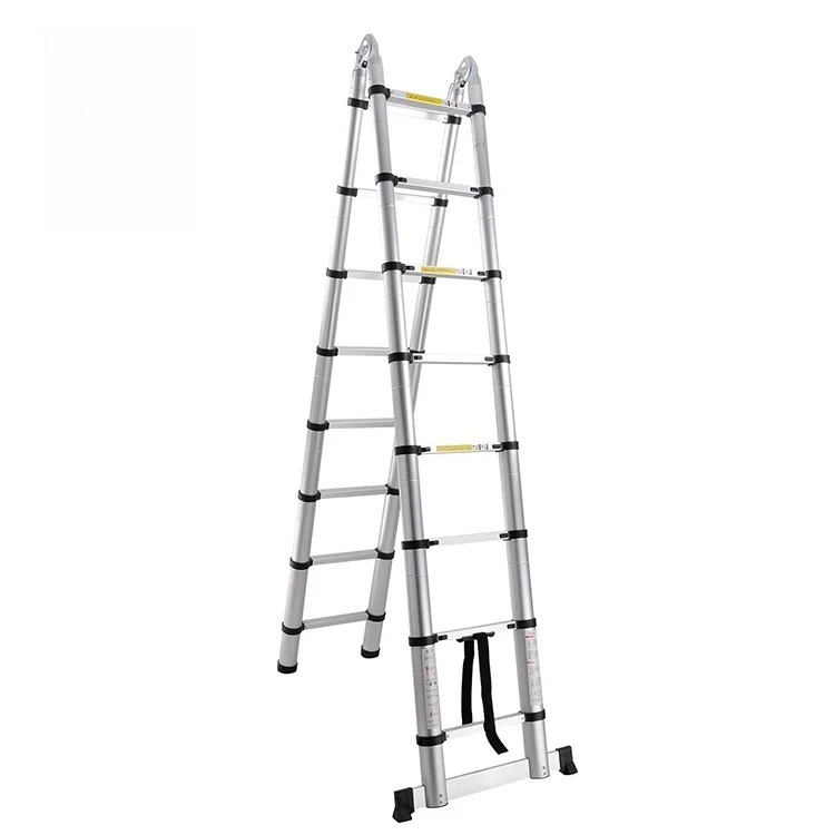 Modello multifunzionale Scala da 2,5+ 2,5 m, doppia scala telescopica multifunzione in alluminio da 5,0 M EN131 CE