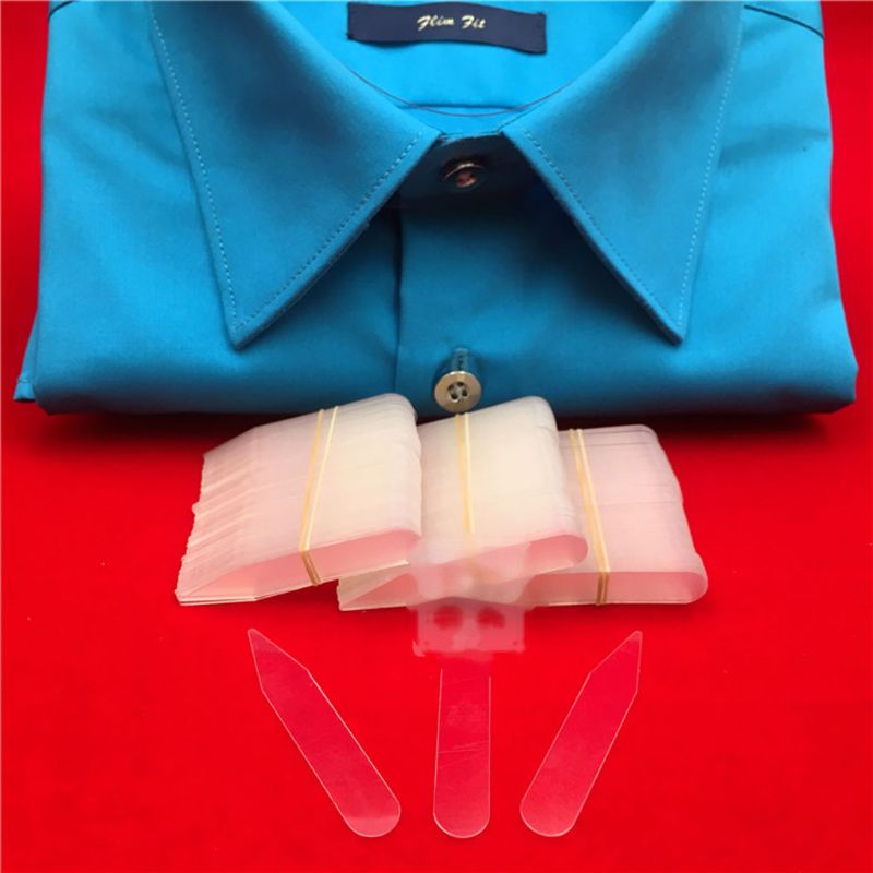 200Pcs Collar Support Collar Insert Matte Clear For Dress Shirt Men's Gifts Clear Plastic Collar Stays Transparent