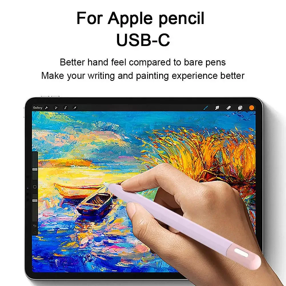 Funda de silicona para Apple Pencil 3 USB-C, funda protectora para iPad, lápiz táctil, soporte de agarre, funda para lápiz óptico portátil