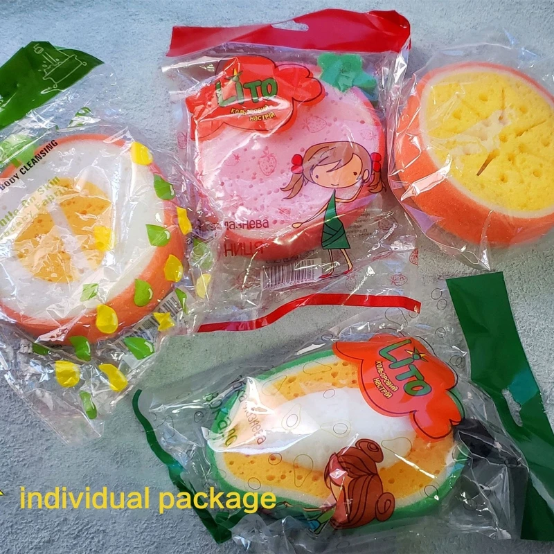 Nette Frucht Geformt Peeling Weichen Schwamm Körper Wäscher Bad Peeling Peeling Entfernung Werkzeug Schwamm Dusche Pinsel