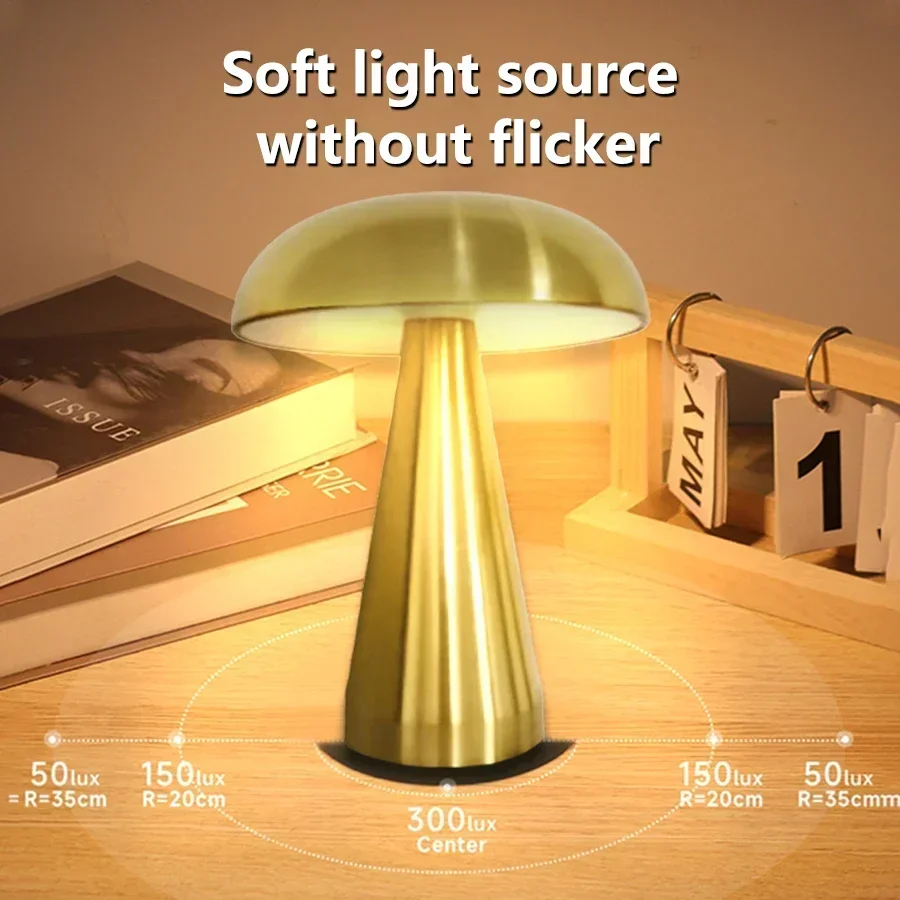 Luz LED nocturna Retro con Sensor táctil de setas, lámpara de escritorio, luces de lectura recargables para dormitorio, restaurante, Bar, decoración, iluminación