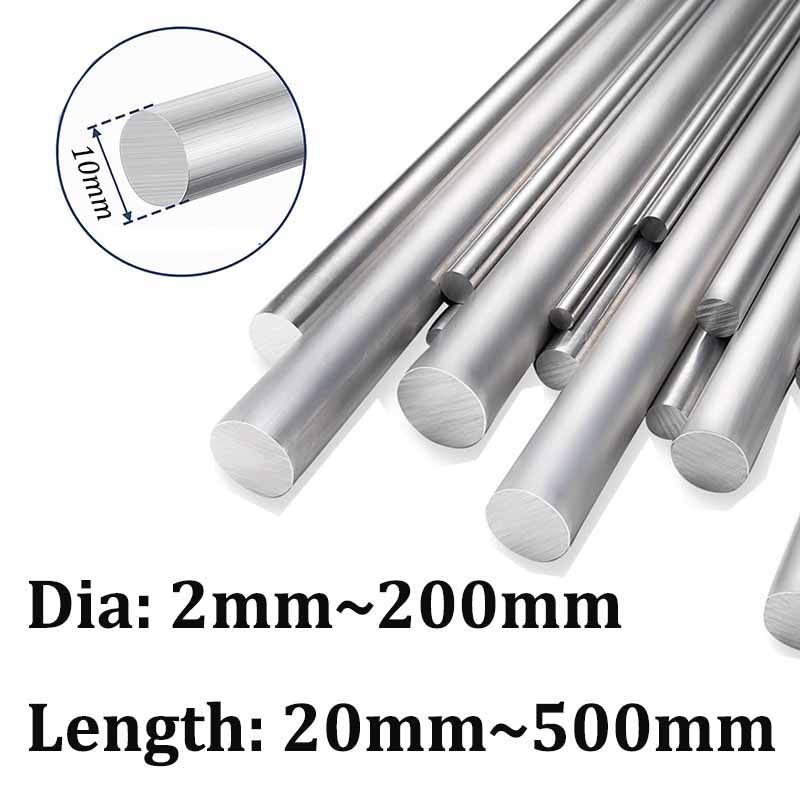 10 Uds ~ 1 Uds varilla de aluminio 6061, diámetro 2-200mm longitud 20-500mm, barra redonda de aluminio, buenas propiedades de galvanoplastia