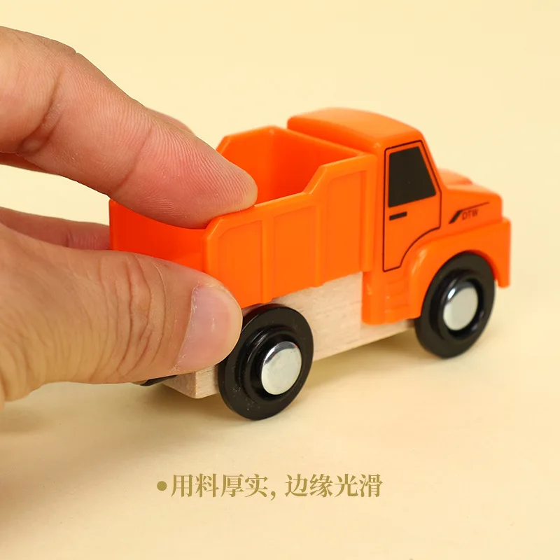 1PC 木製磁気列車木製線路車トラック木製トラックアクセサリービロ木製トラックのおもちゃキッズギフト用
