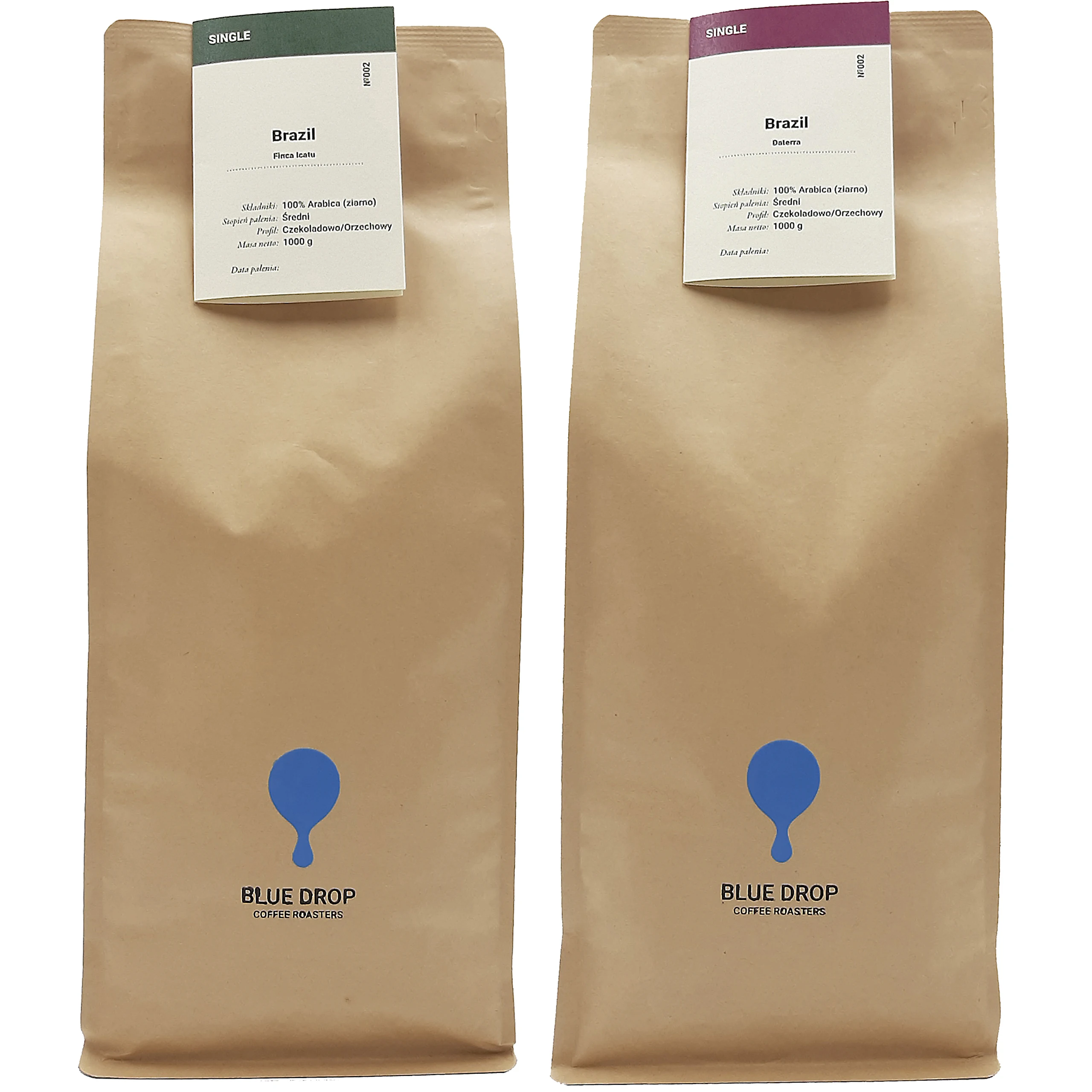 Kawa ziarnista Blue Drop BRASIL Icatu + Daterra 2kg z palarni
