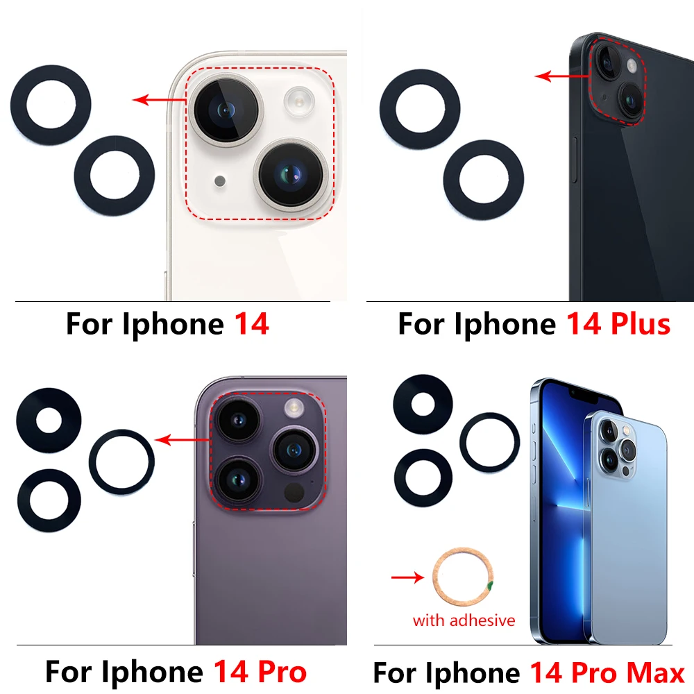 IPhone用リアカメラガラス,スペアパーツ,ツール,iPhone 11,12,13,14 pro max用