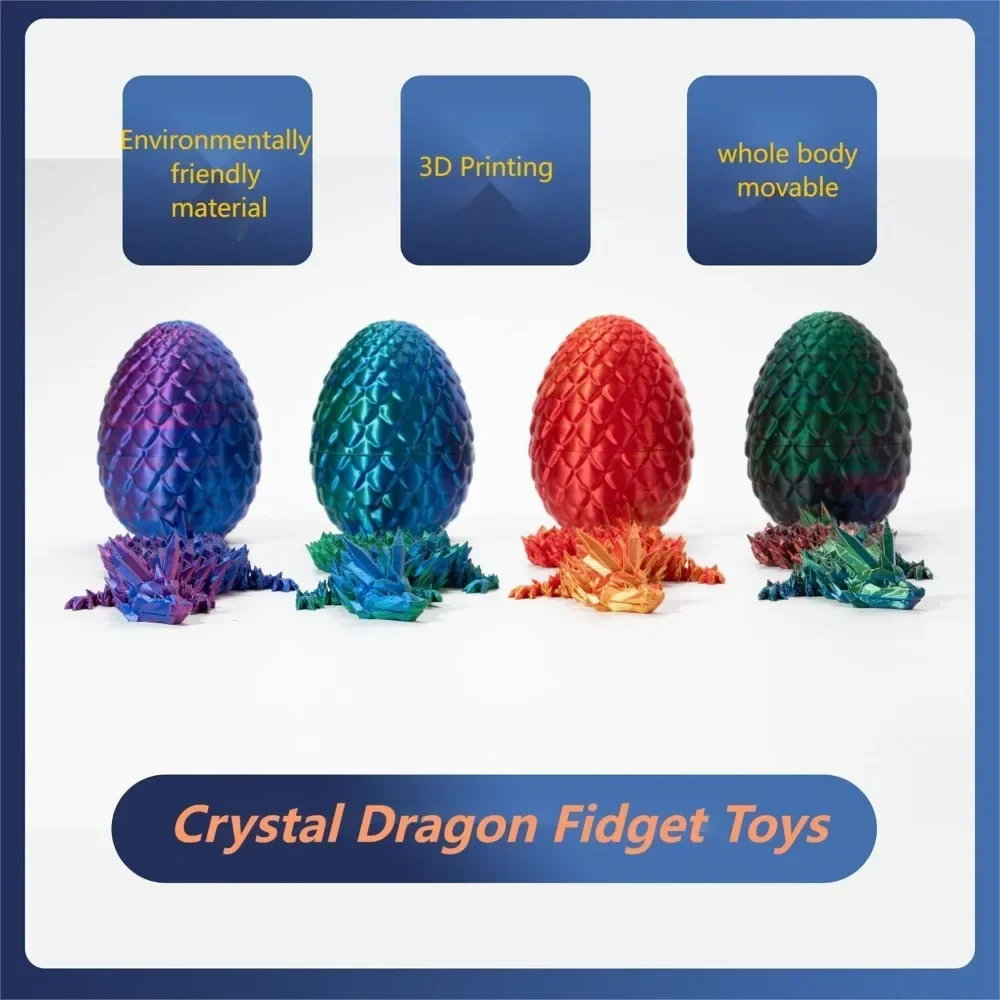 크리 에이 티브 감압 드래곤 에그 카멜레온 진자 3D 인쇄 선물의 완전한 세트 다채로운 세트 장난감 다채로운 장식