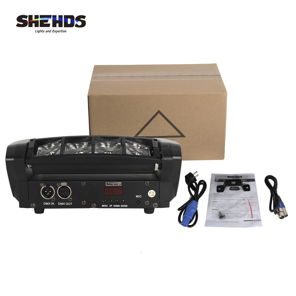 Mini LED Beam Spider 8x6W RGBW 9x10W Moving Head Lighting คุณภาพดีสําหรับงานแต่งงานไนท์คลับ Dj Disco Spider
