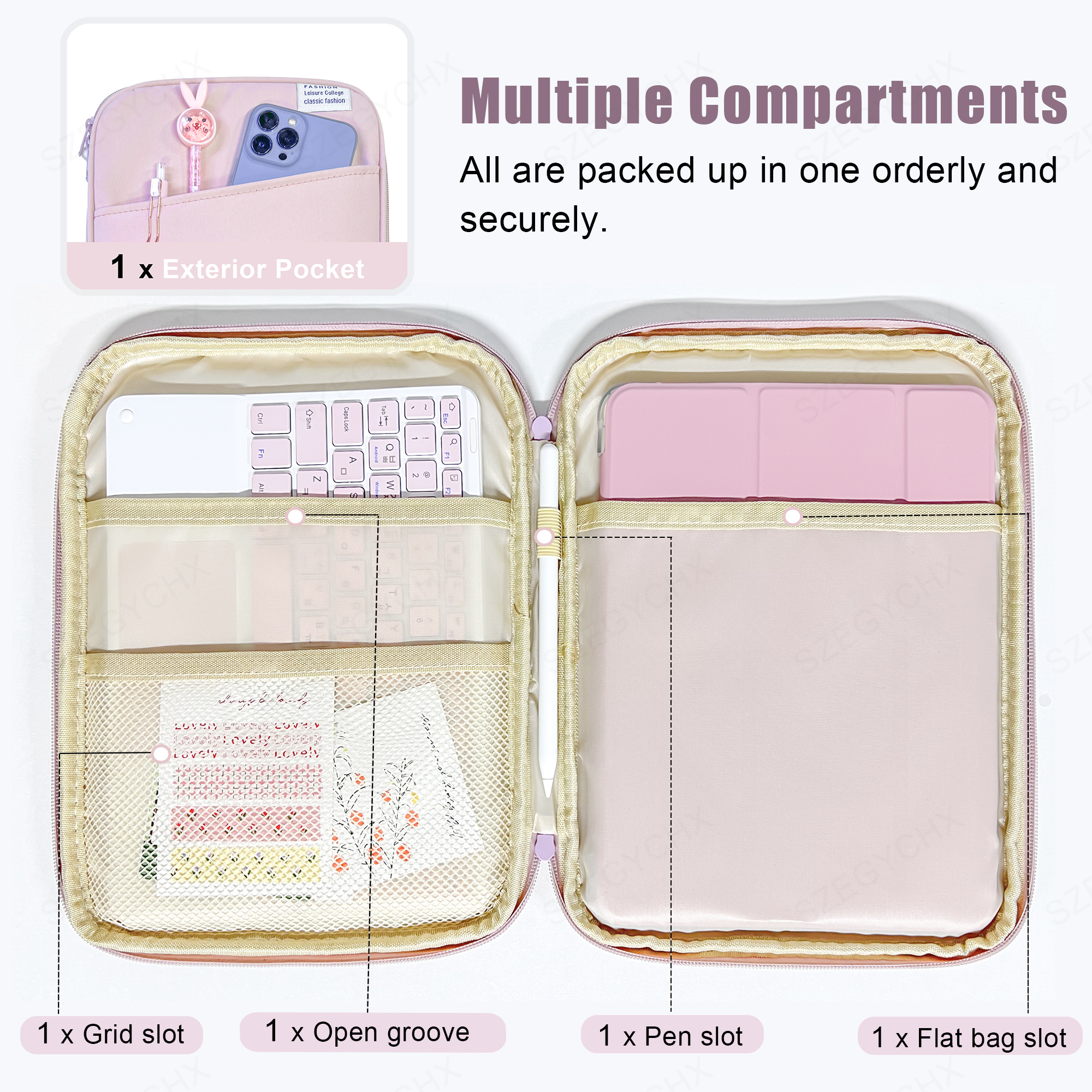 Torba na tablet 9-11 cali dla iPad Air Pro 11 2022 2021 2020 Mini dla XiaoMi 5 dla Samsung Huawei Lenovo Wstrząsoodporne torby na etui